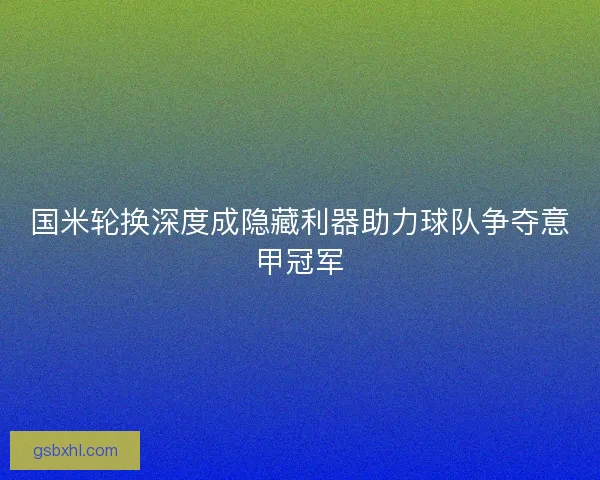国米轮换深度成隐藏利器助力球队争夺意甲冠军
